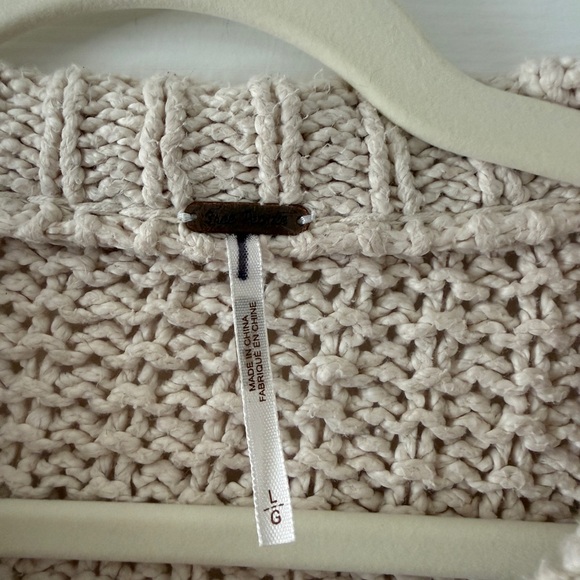 Free People Cutting Edge Cotton Cable Sweater - Picture 4 of 5